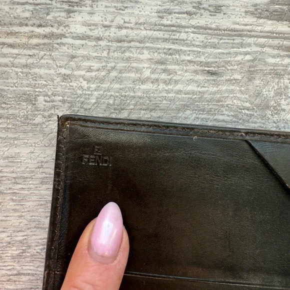 Vintage Fendi TriFold Diamond Print Wallet